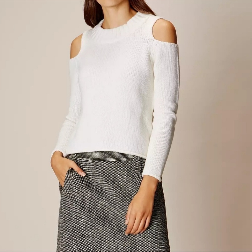 Karen Millen Chunky Cold Shoulder Wool Sweater